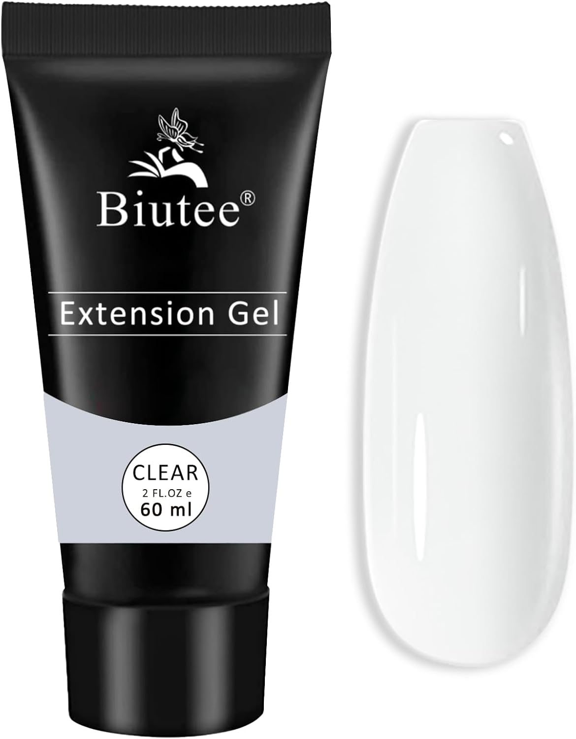 Biutee Polygel Nail Extension Gel 2.1oz (60g) – UV/LED Compatible Clear Gel for Beginners