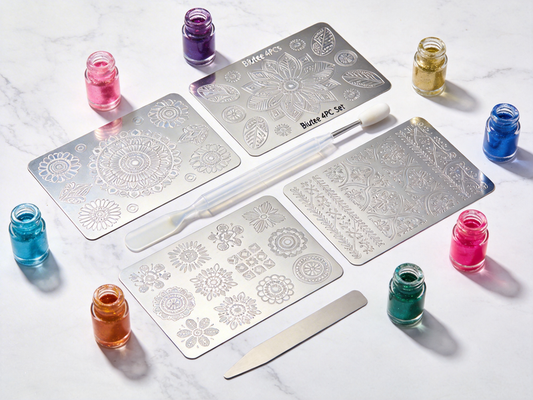 Unlock Your Dream Manicure: Biutee 4PCS Nail Stamping Plates Set for DIY Fun