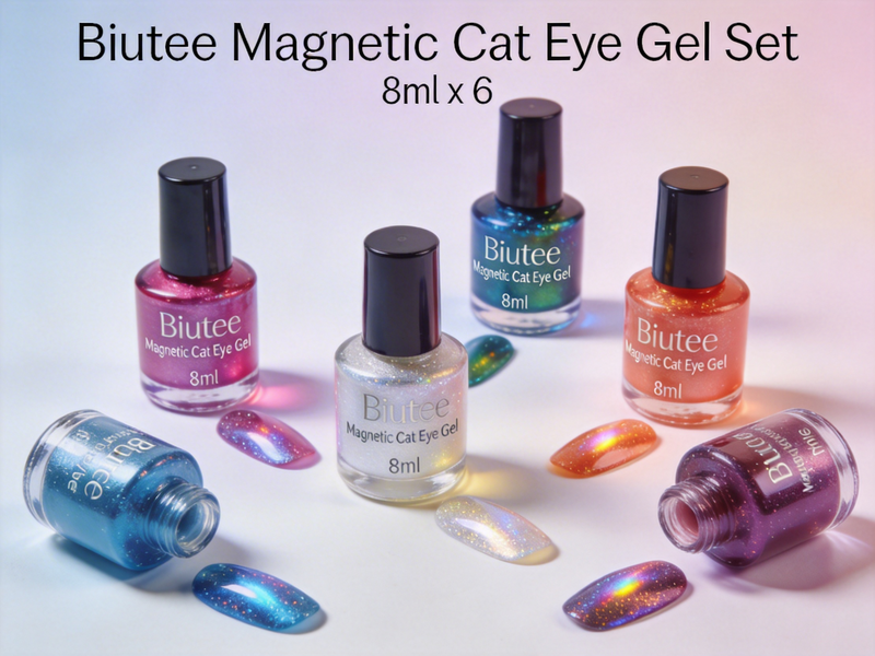 Unlock Mesmerizing Nails: Introducing the Biutee Magnetic Cat Eye Gel Set!