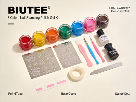 Unleash Your Inner Artist: The Ultimate BIUTEE 8 Colors Nail Stamping Polish Gel Kit for Stunning DIY Nail Art
