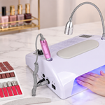 How to Set Up a Cleaner Nail Art Workspace With a Dust Collector featuring Biutee 5-in-1 Nail Dust Collector & Electric Nail Drill 80W with 48W/96W UV LED Lamp – Professional Nail Art Tool