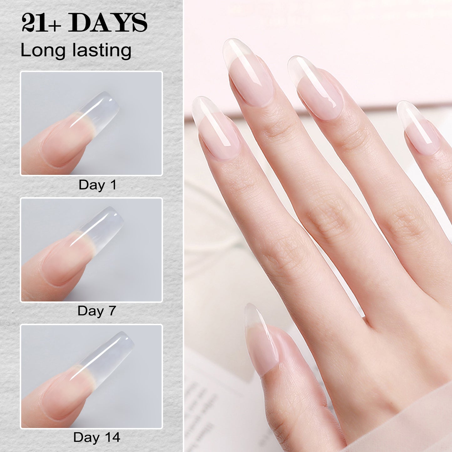 Biutee Polygel Nail Extension Gel 2.1oz (60g) – UV/LED Compatible Clear Gel for Beginners