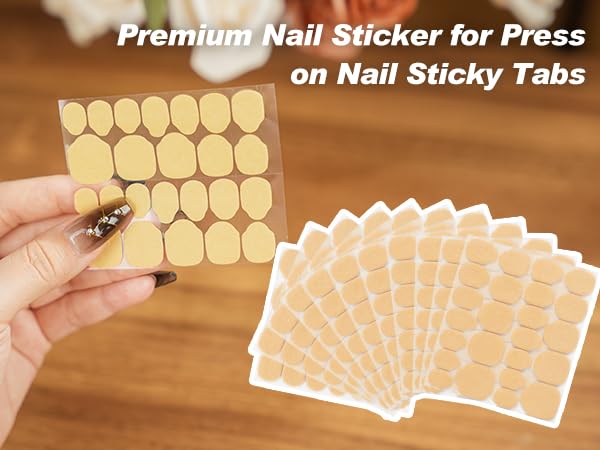 BIUTEE Nail Glue Stickers – 240/720 PCS Press On Tabs for Press On Nails