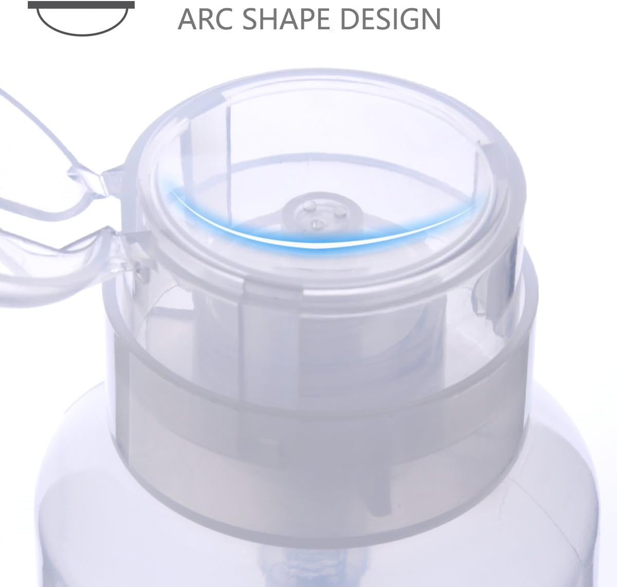 BIUTEE Cleaner Bottle – 200ml Push Down Lockable Pump Dispenser for Nail Polish & Makeup Remover