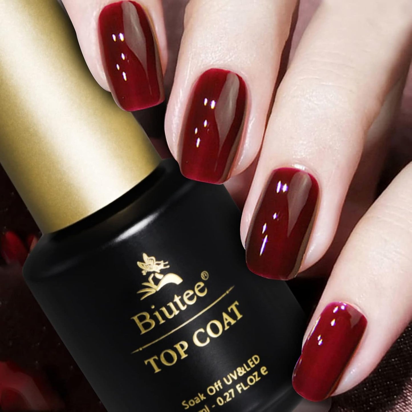 Biutee Base & Top Coat Gel Set (8ml x 2) – UV/LED Compatible for Long-Lasting Manicure