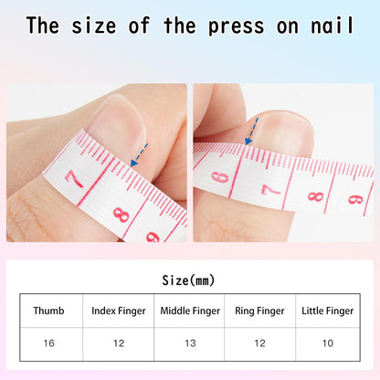 Biutee False Nails – Black French Tip Press On with Bows, 10PCS & Adhesive
