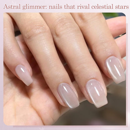 Biutee UV Cat Eye Magnetic Nude Gel Nail Polish – Magnetic Jelly Gel Varnish 15ml Soak Off Manicure