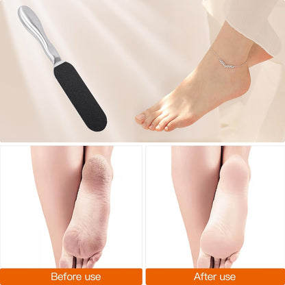 BIUTEE Foot File – Stainless Steel Callus Remover with 12 Replaceable Pads