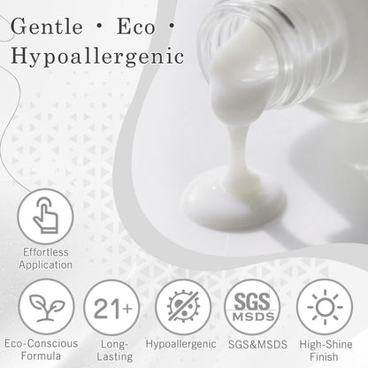 Biutee UV Milky White Jelly Gel Nail Polish – Transparent Soak Off Manicure Varnish 15ml