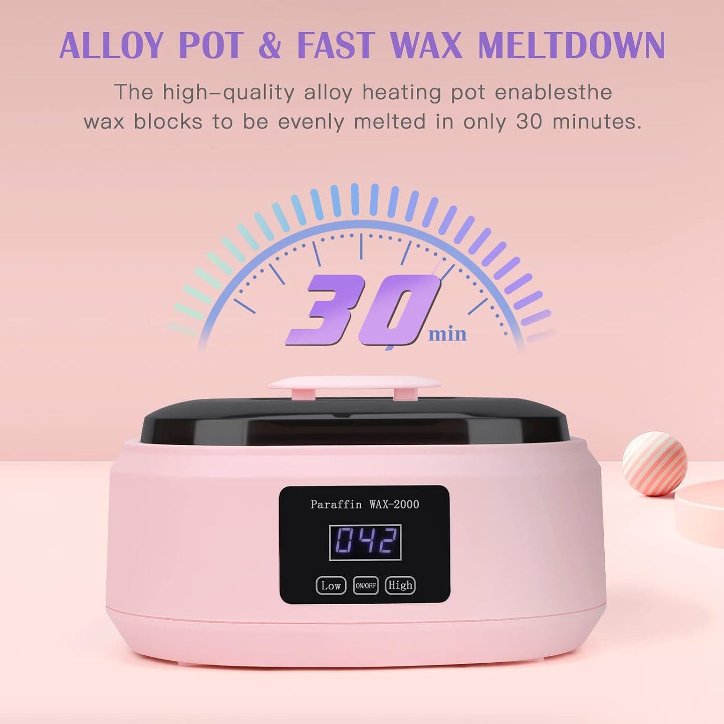 Biutee Paraffin Wax Machine – 3500ml Touchscreen Warmer with 4 Lavender Wax Packs