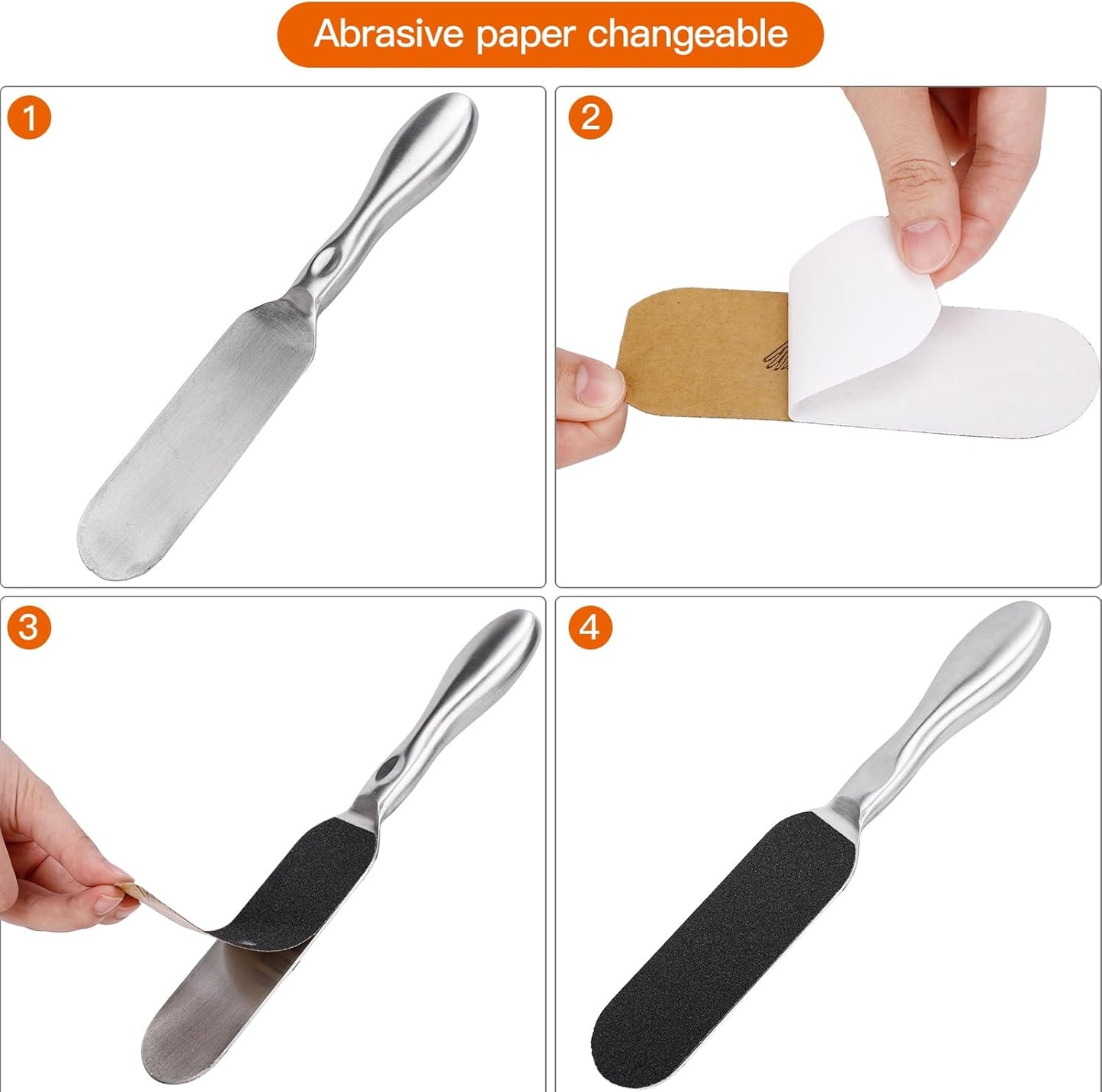 BIUTEE Foot File – Stainless Steel Callus Remover with 12 Replaceable Pads