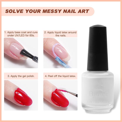 BIUTEE 8 Colors Nail Stamping Polish Gel Kit – Stamper, Templates, Peel Off Tape, Top Coat & Scraper for DIY Nail Art Design