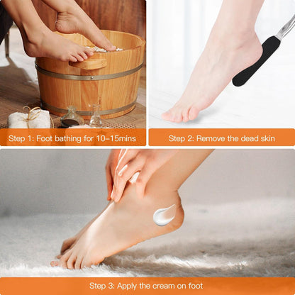 BIUTEE Foot File – Stainless Steel Callus Remover with 12 Replaceable Pads