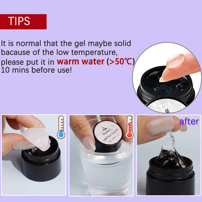 BIUTEE Solid Nail Tips Gel Nail Art Gel Paint Solid Patch Glue (5 g x 2)