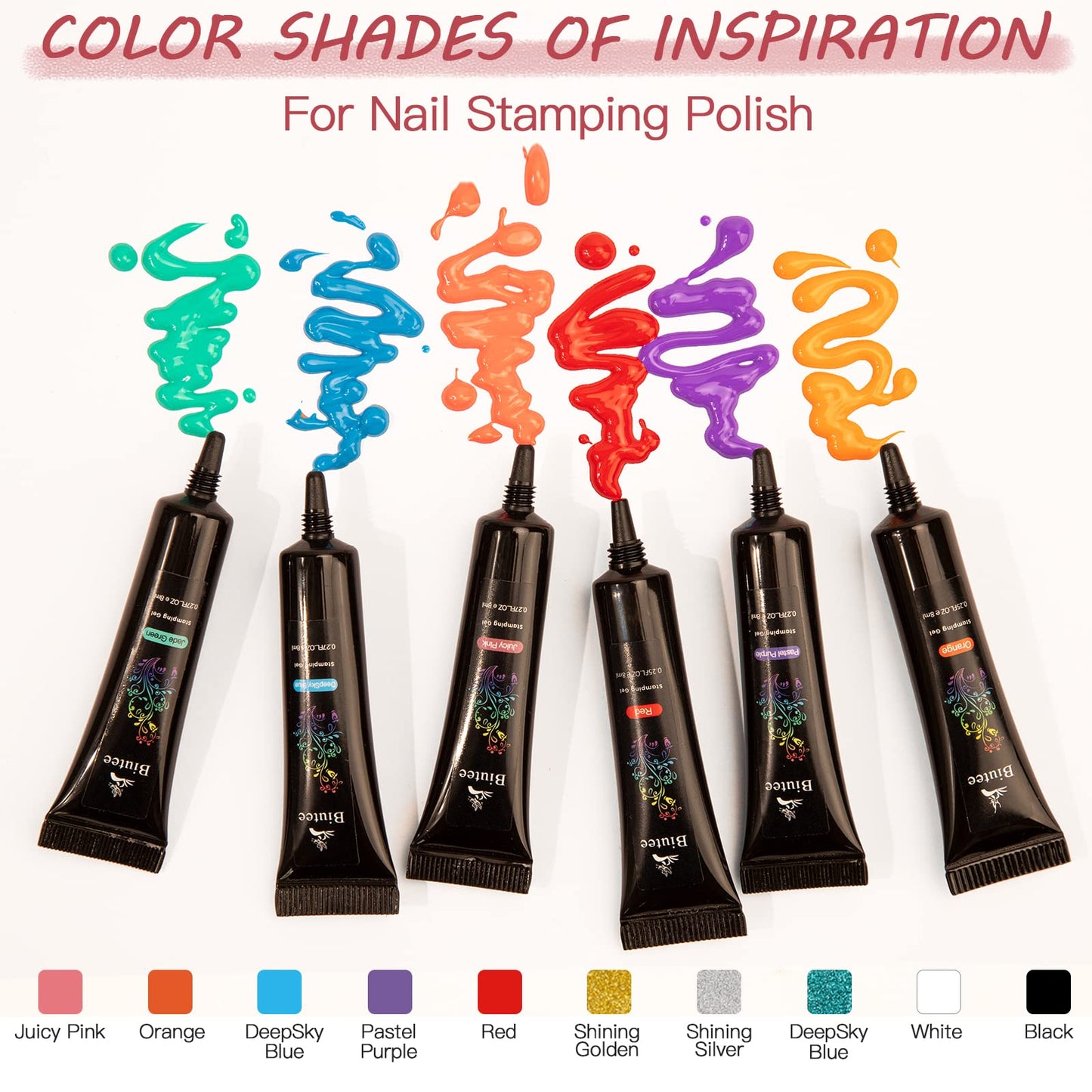 SEISSO Soak-Off Stamping Gel Polish Set – 12 Colors for Nail Art Stamping