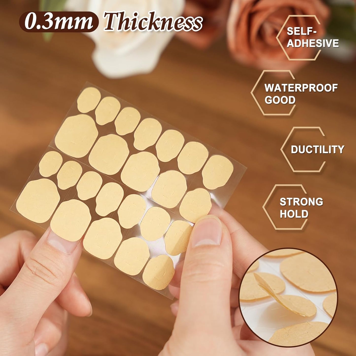 BIUTEE Nail Glue Stickers – 240/720 PCS Press On Tabs for Press On Nails