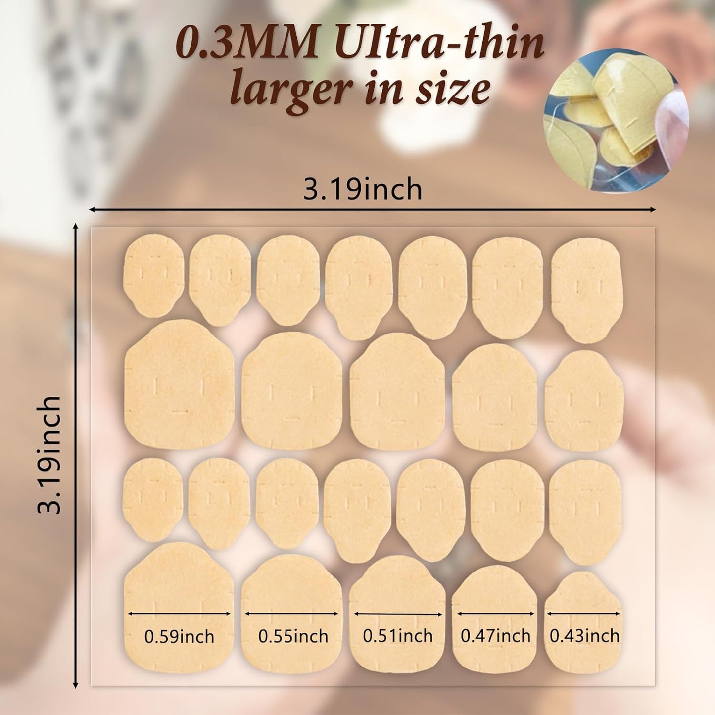 BIUTEE Nail Glue Stickers – 240/720 PCS Press On Tabs for Press On Nails