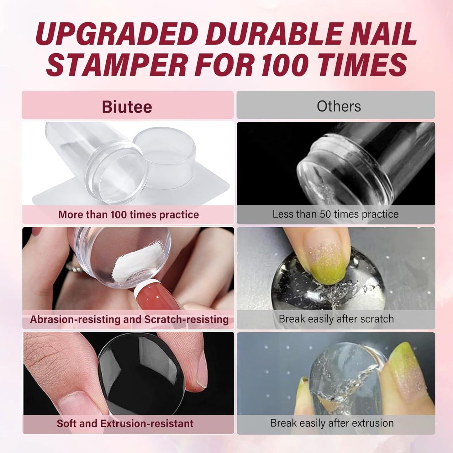 Biutee Nail Stamper Kit Nail Art Stamping Plate Set