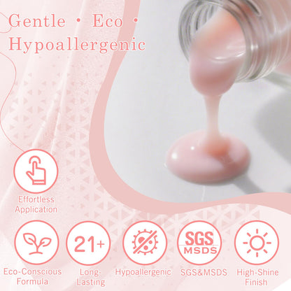 Biutee UV Milky Pink Jelly Gel Nail Polish – Transparent Soak Off Manicure Varnish 15ml