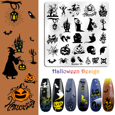 BIUTEE 26 Pieces Nail Stamping Plate Set 15 nail stamping plates 8 stamping nail gels