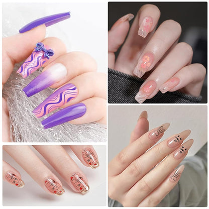 BIUTEE Nail Stamping Kit 21 PCS – 8 Gel Colors, 10 Plates, Starry Sky, Flower & Animal Designs