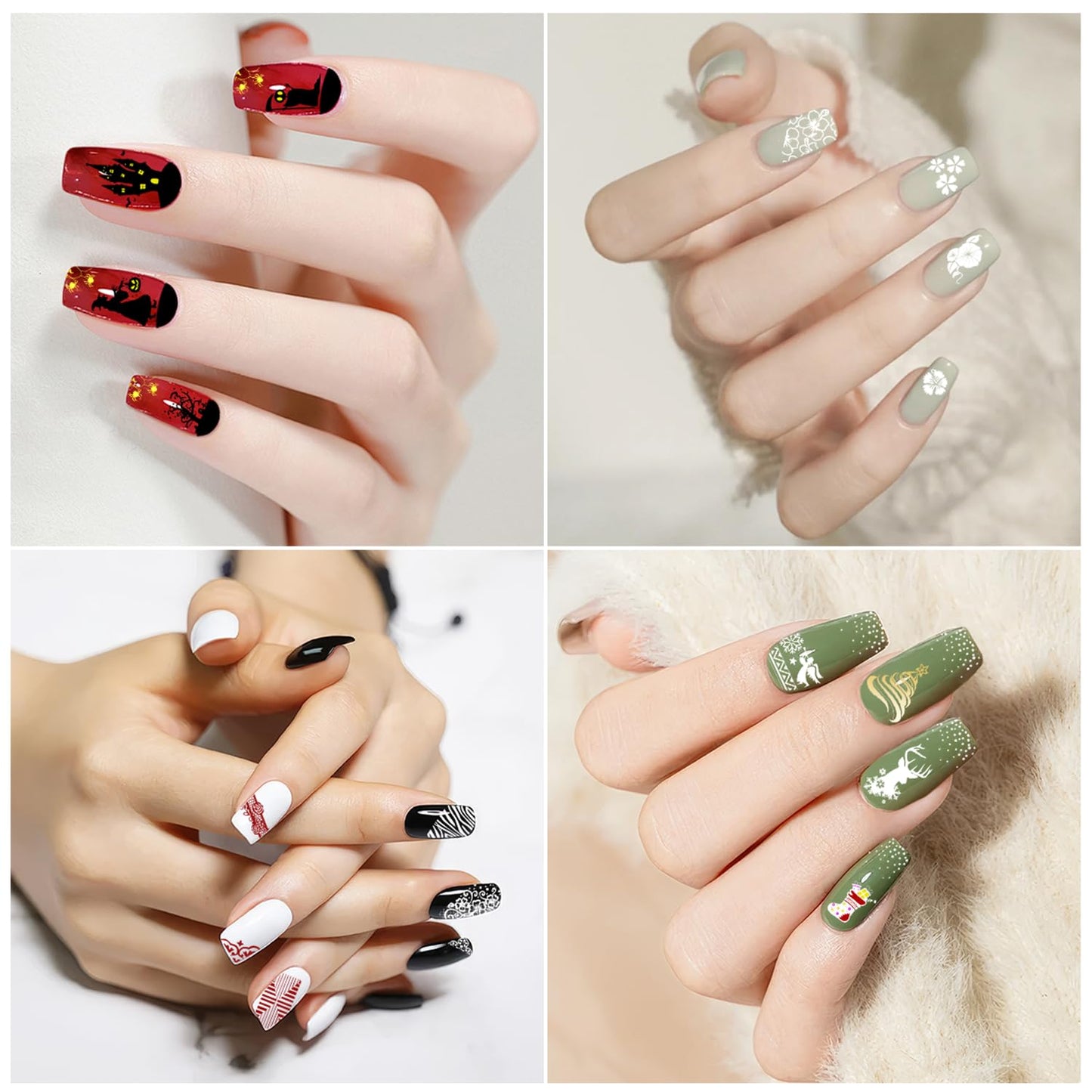 BIUTEE Nail Stamping Plates Set – 15PCS with Stamper, Scraper, Storage Bag & Holiday Designs