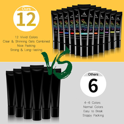 SEISSO Soak-Off Stamping Gel Polish Set – 12 Colors for Nail Art Stamping