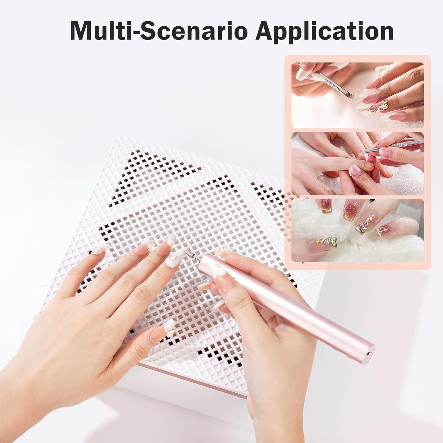 BIUTEE Nail Dust Collector 60W–Adjustable Vacuum Cleaner for Acrylic & Gel Nails