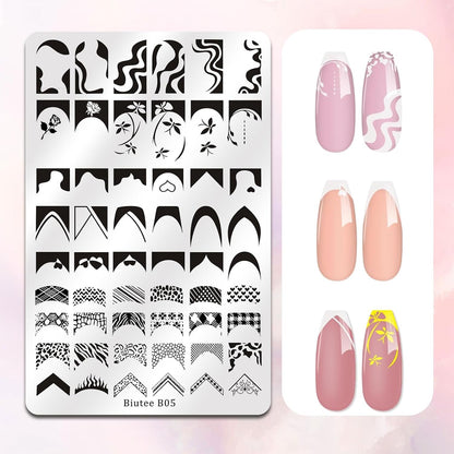 Biutee Nail Stamper Kit Nail Art Stamping Plate Set