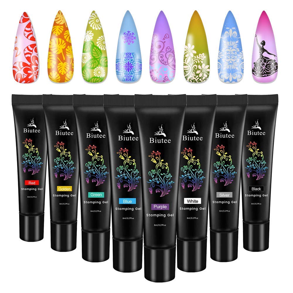 BIUTEE Nail Stamping Plates Set-Square Animal & Flower Design Nail Art Plates