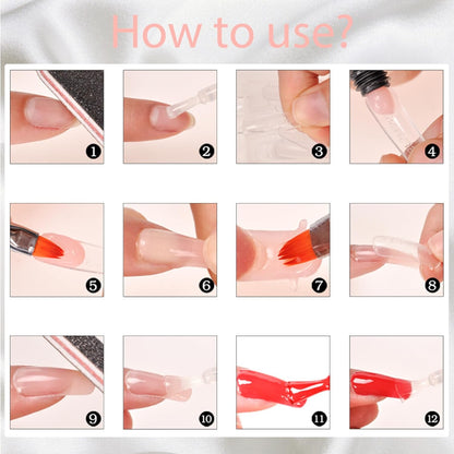 Biutee Polygel Nail Extension Gel 2.1oz (60g) – UV/LED Compatible Clear Gel for Beginners