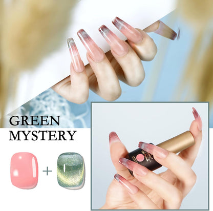 Biutee Reflective Cat Eye Gel Set – 6 Sparkling Aurora Colors for DIY Nails