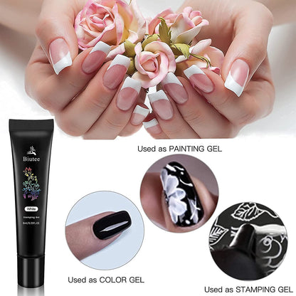 SEISSO Soak-Off Stamping Gel Polish Set – 12 Colors for Nail Art Stamping