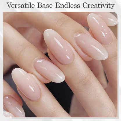 Biutee UV Milky White Jelly Gel Nail Polish – Transparent Soak Off Manicure Varnish 15ml