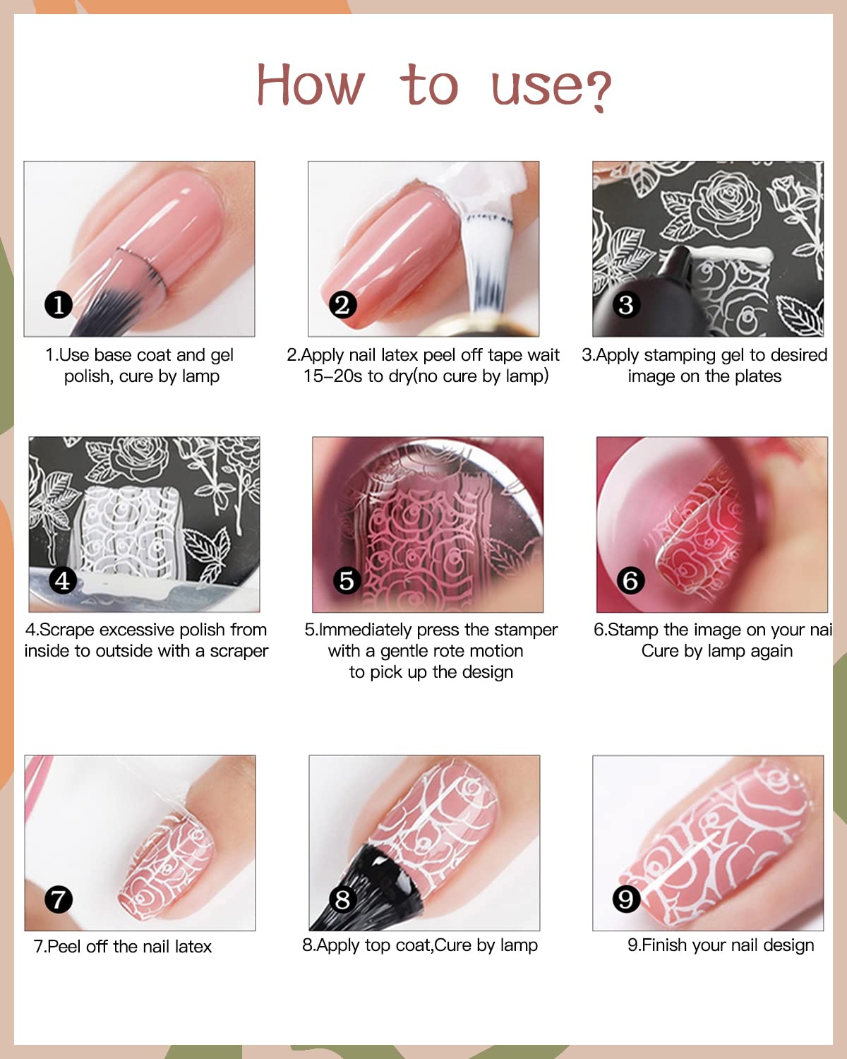 SEISSO Soak-Off Stamping Gel Polish Set – 12 Colors for Nail Art Stamping