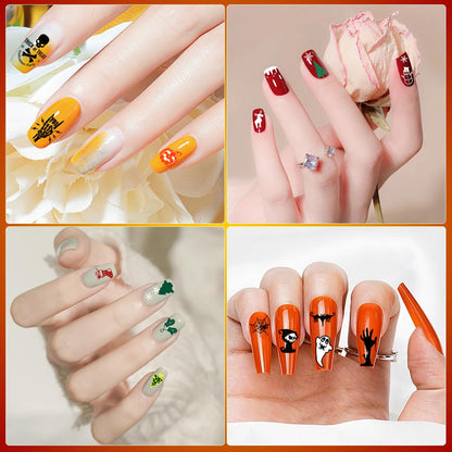 BIUTEE 12-Piece Nail Stamping Plate Set – Includes Floral, Animal, Lace, Star, Halloween & Christmas Designs