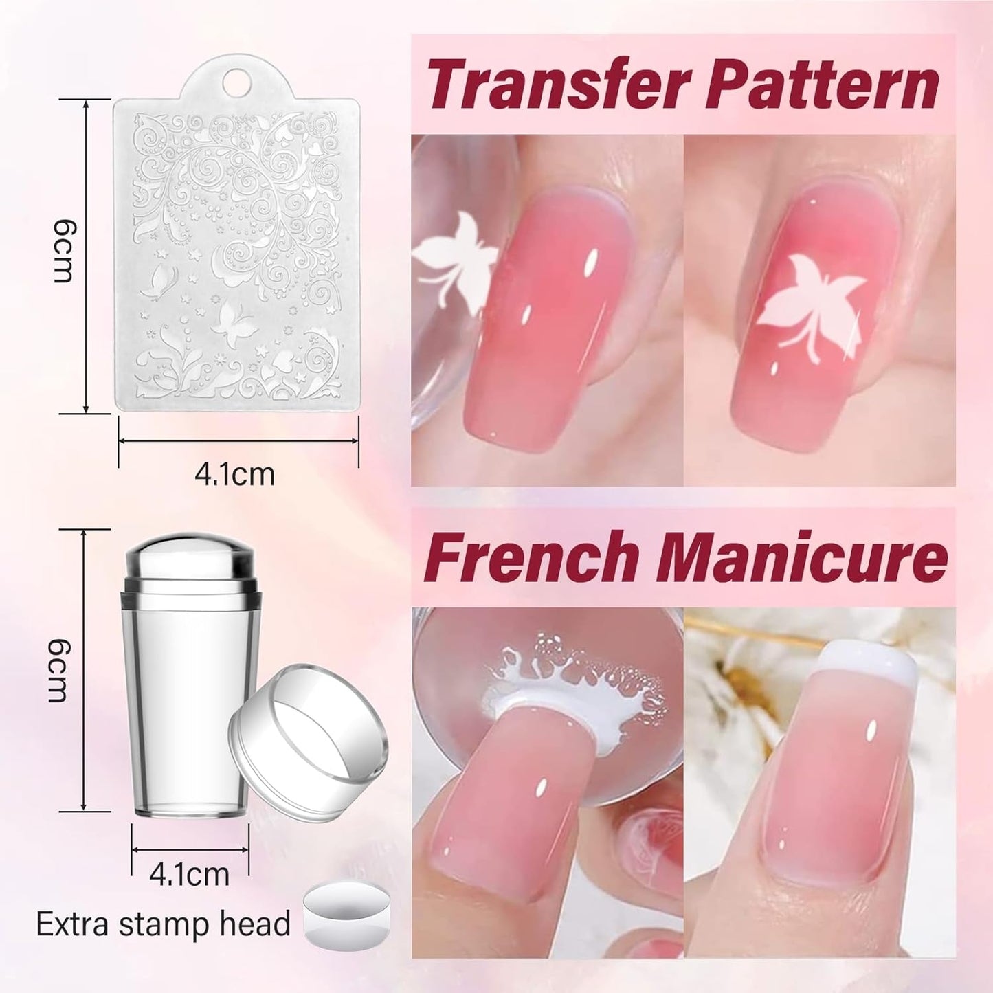 Biutee Nail Stamper Kit Nail Art Stamping Plate Set