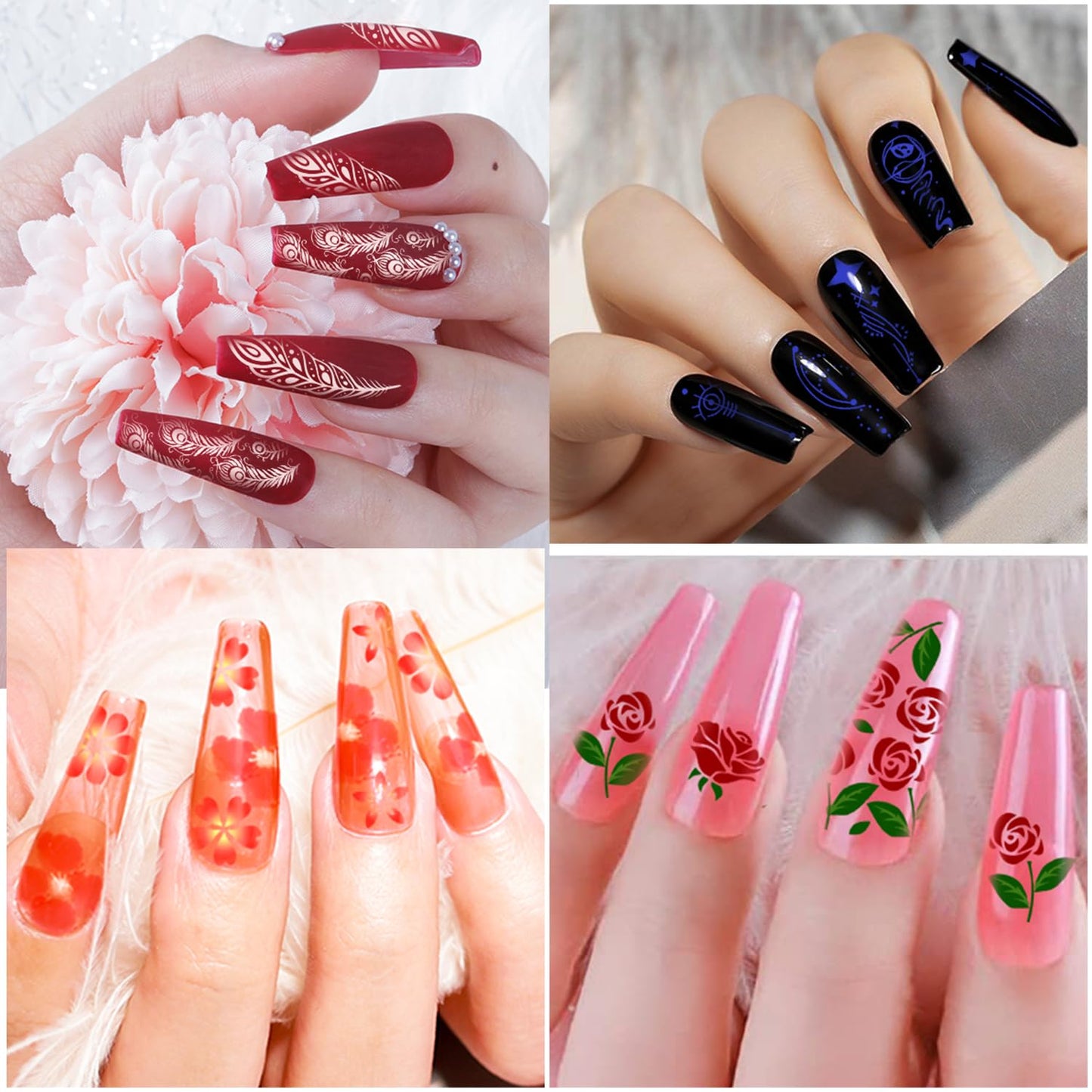 BIUTEE 15PCS Nail Stamping Plates Set – Nail Art Stamper & Scraper Kit with Storage Bag