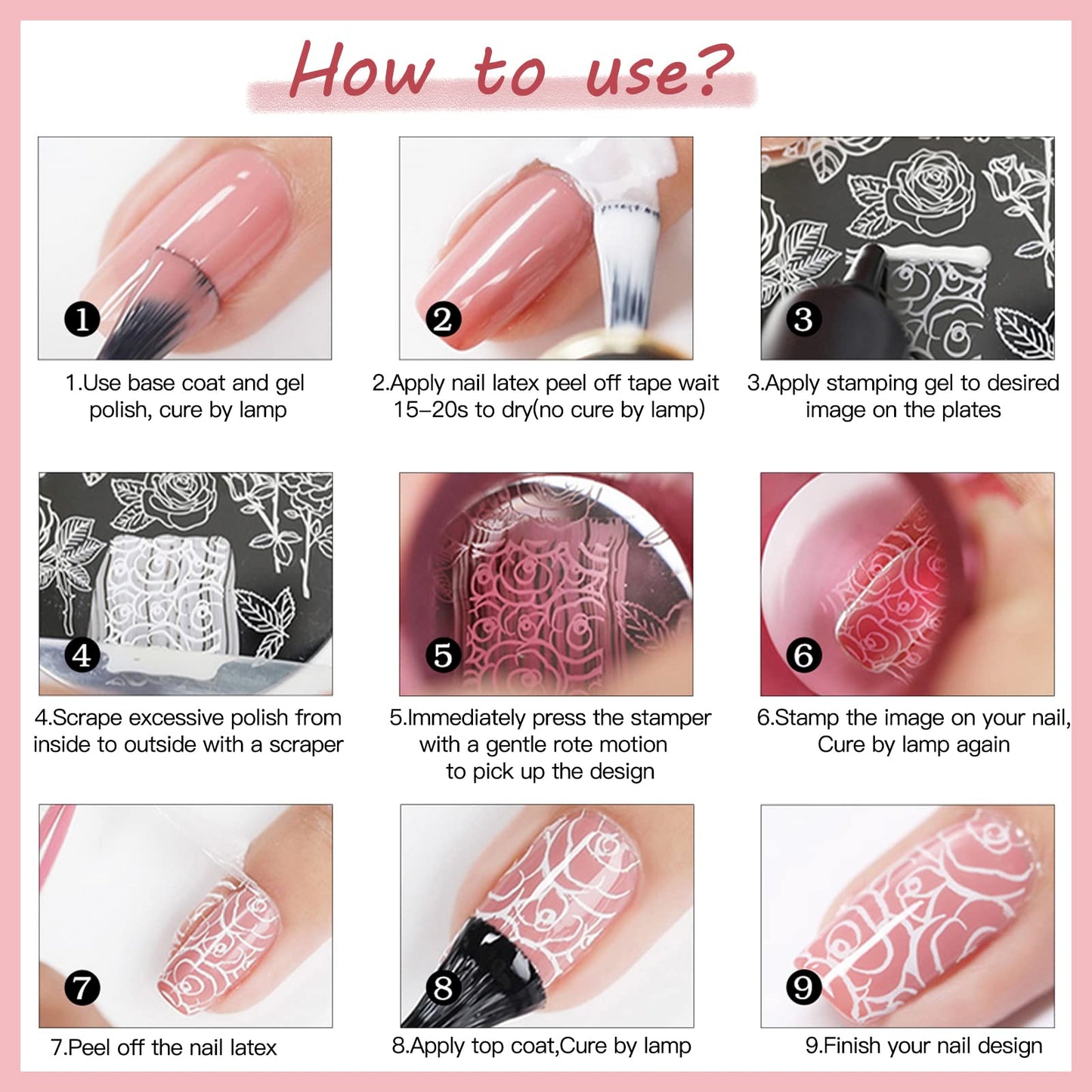 SEISSO Soak-Off Stamping Gel Polish Set – 12 Colors for Nail Art Stamping
