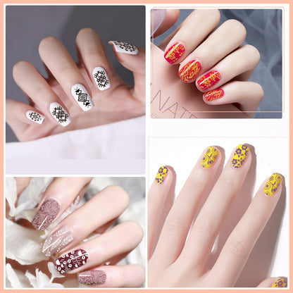 SEISSO Soak-Off Stamping Gel Polish Set – 12 Colors for Nail Art Stamping