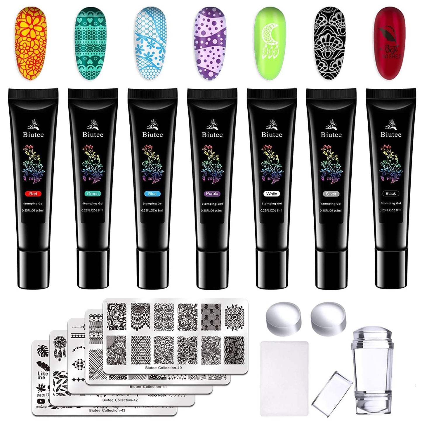 SEISSO Soak-Off Stamping Gel Polish Set – 12 Colors for Nail Art Stamping