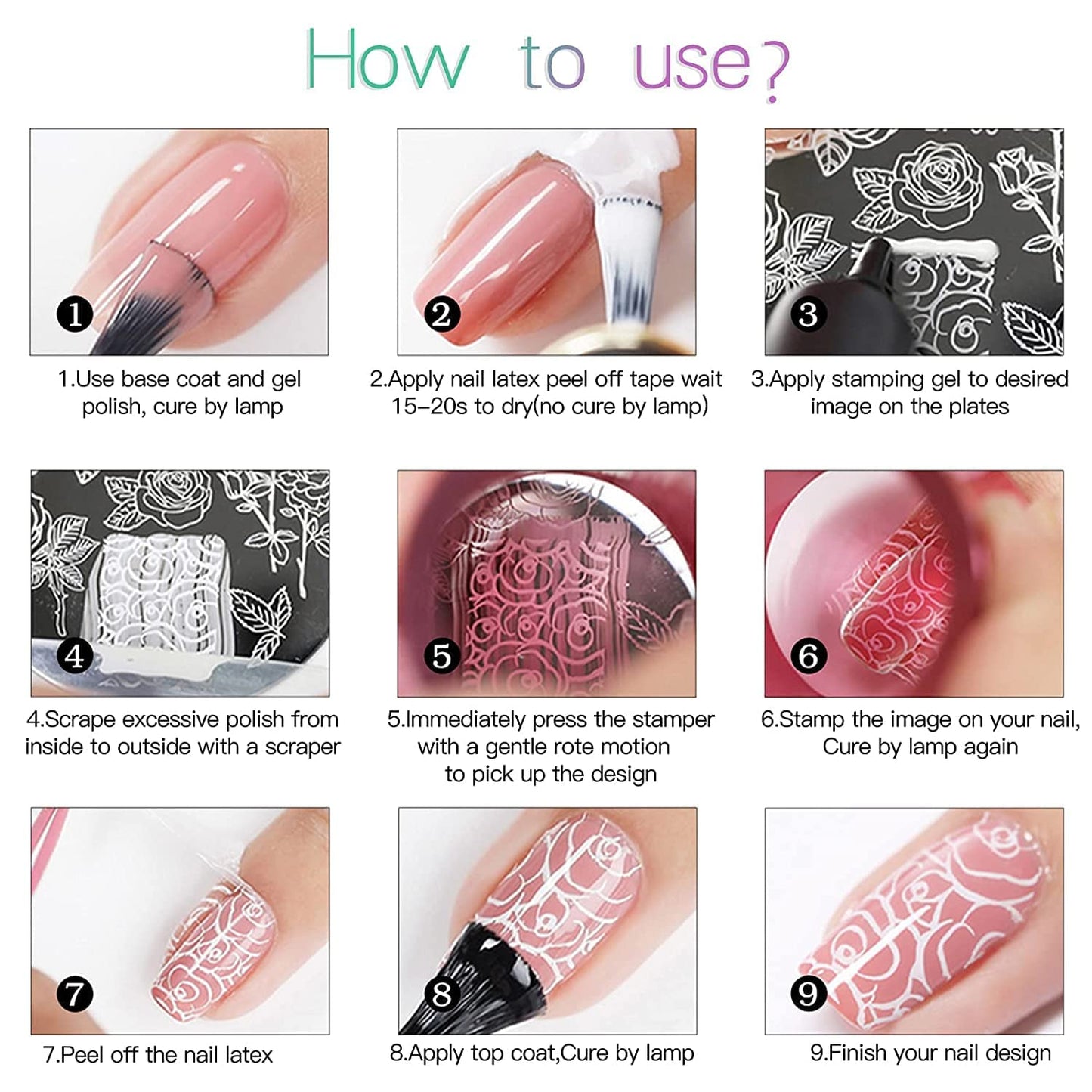 SEISSO Soak-Off Stamping Gel Polish Set – 12 Colors for Nail Art Stamping