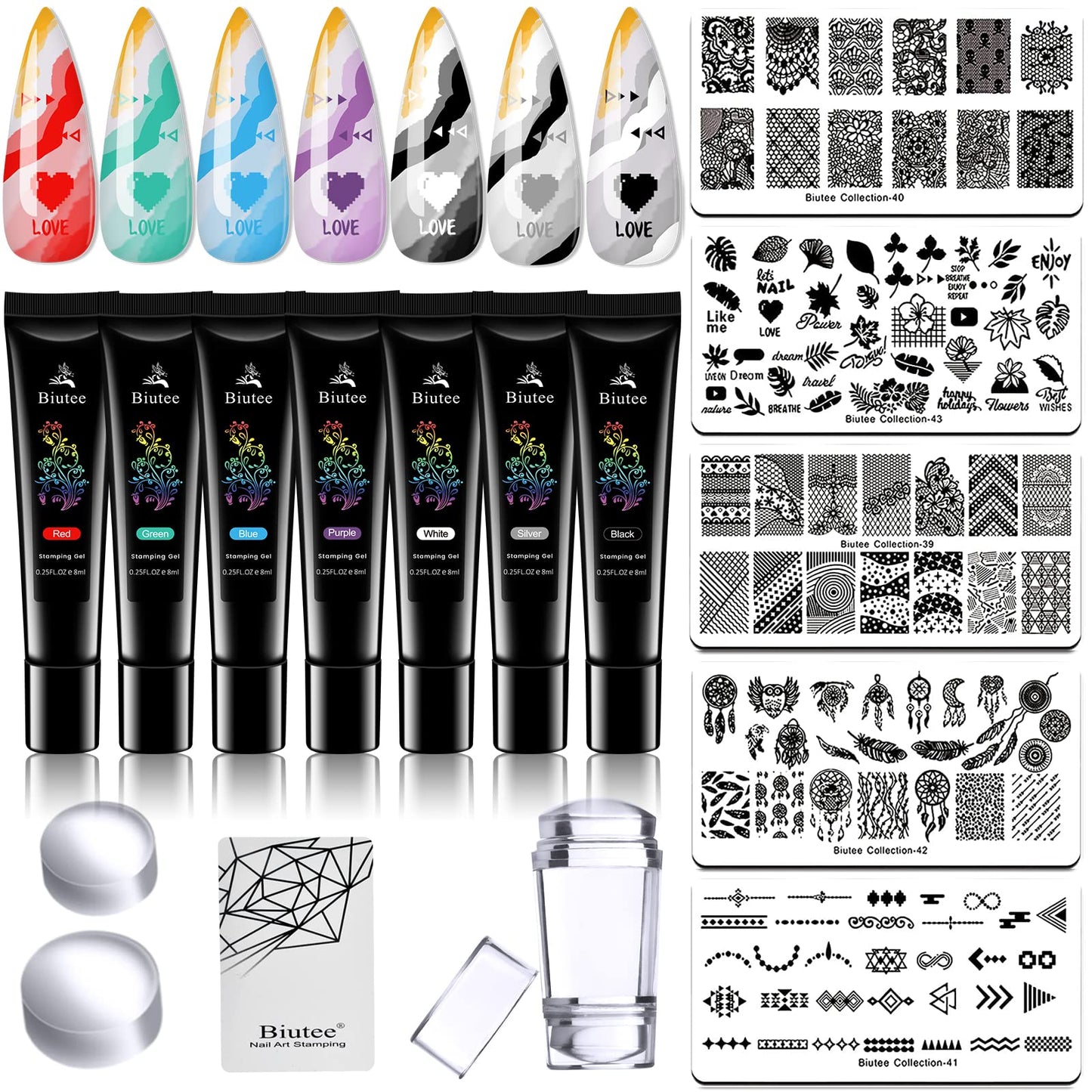 SEISSO Soak-Off Stamping Gel Polish Set – 12 Colors for Nail Art Stamping
