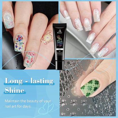 Biutee Nail Stamping Gel Polish Set – 24 Colors UV LED 5ml for Nail Art Plates