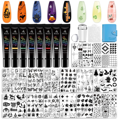 Biutee Nail Stamping Plates Set 15PCS Nail Stamping Kit with Nail Stamper