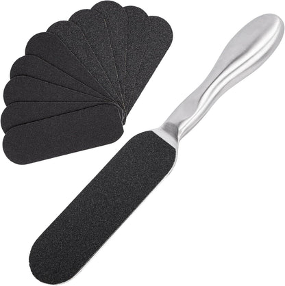 BIUTEE Foot File – Stainless Steel Callus Remover with 12 Replaceable Pads