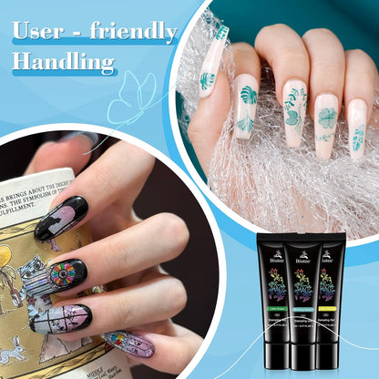 Biutee Nail Stamping Gel Polish Set – 24 Colors UV LED 5ml for Nail Art Plates
