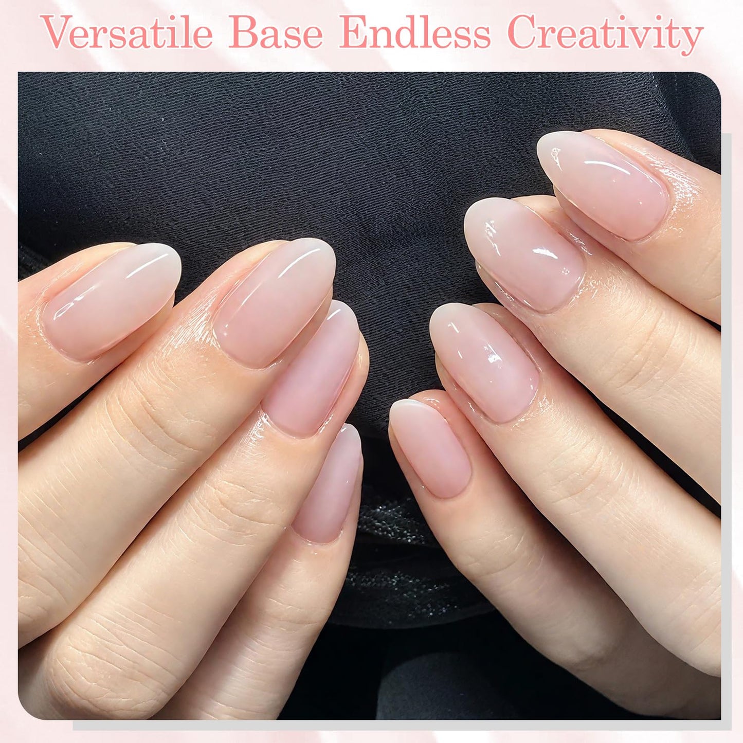 Biutee UV Milky Pink Jelly Gel Nail Polish – Transparent Soak Off Manicure Varnish 15ml