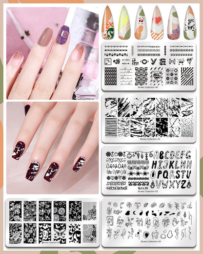 SEISSO Soak-Off Stamping Gel Polish Set – 12 Colors for Nail Art Stamping