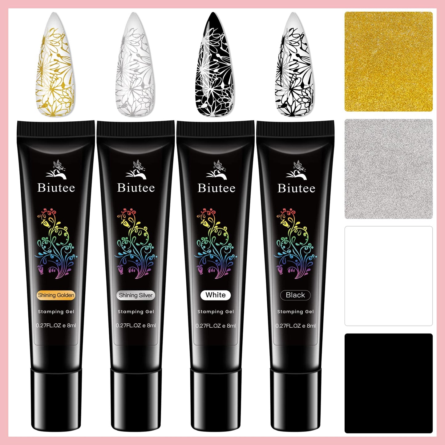 SEISSO Soak-Off Stamping Gel Polish Set – 12 Colors for Nail Art Stamping